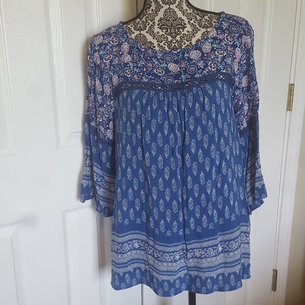 Beautiful New Directions Blue Tunic Women's SZ 2X